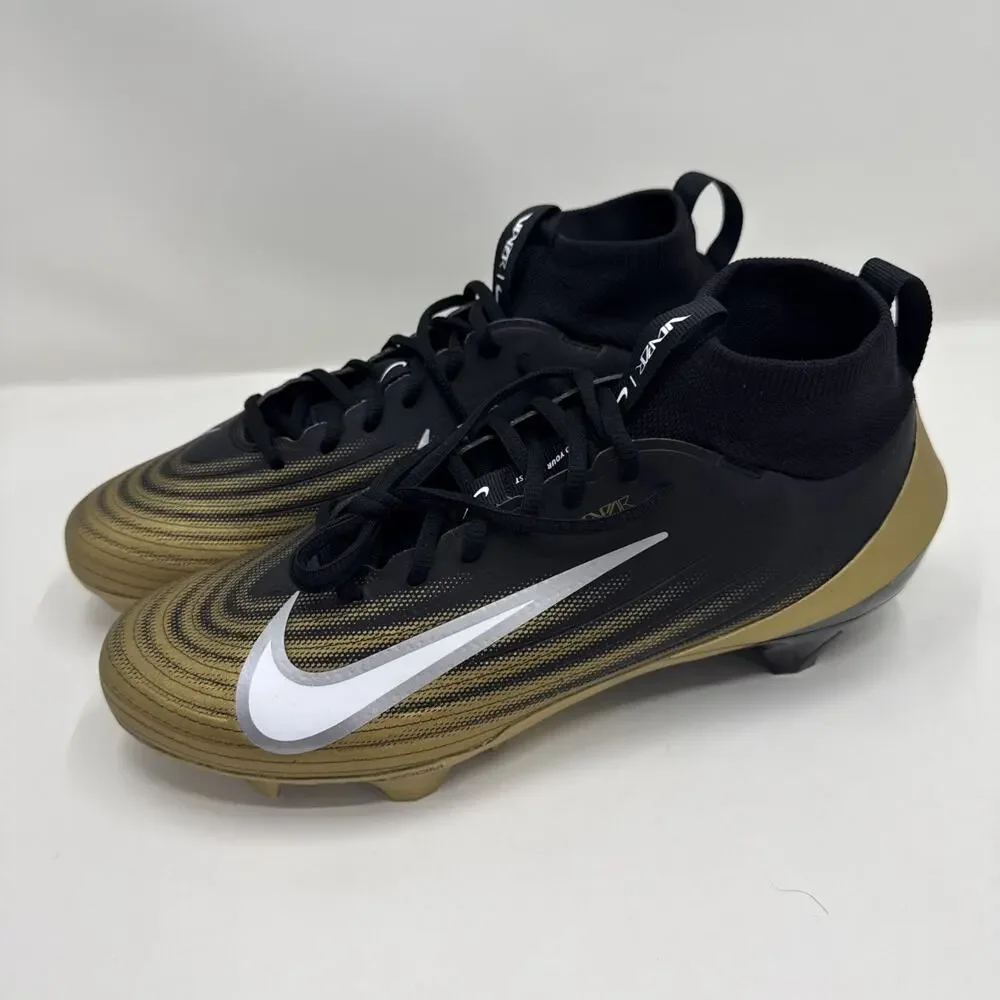 New Nike Vapor Pro 1 Football Cleats Black Metallic Gold FB3298-003 Men’s 11.5